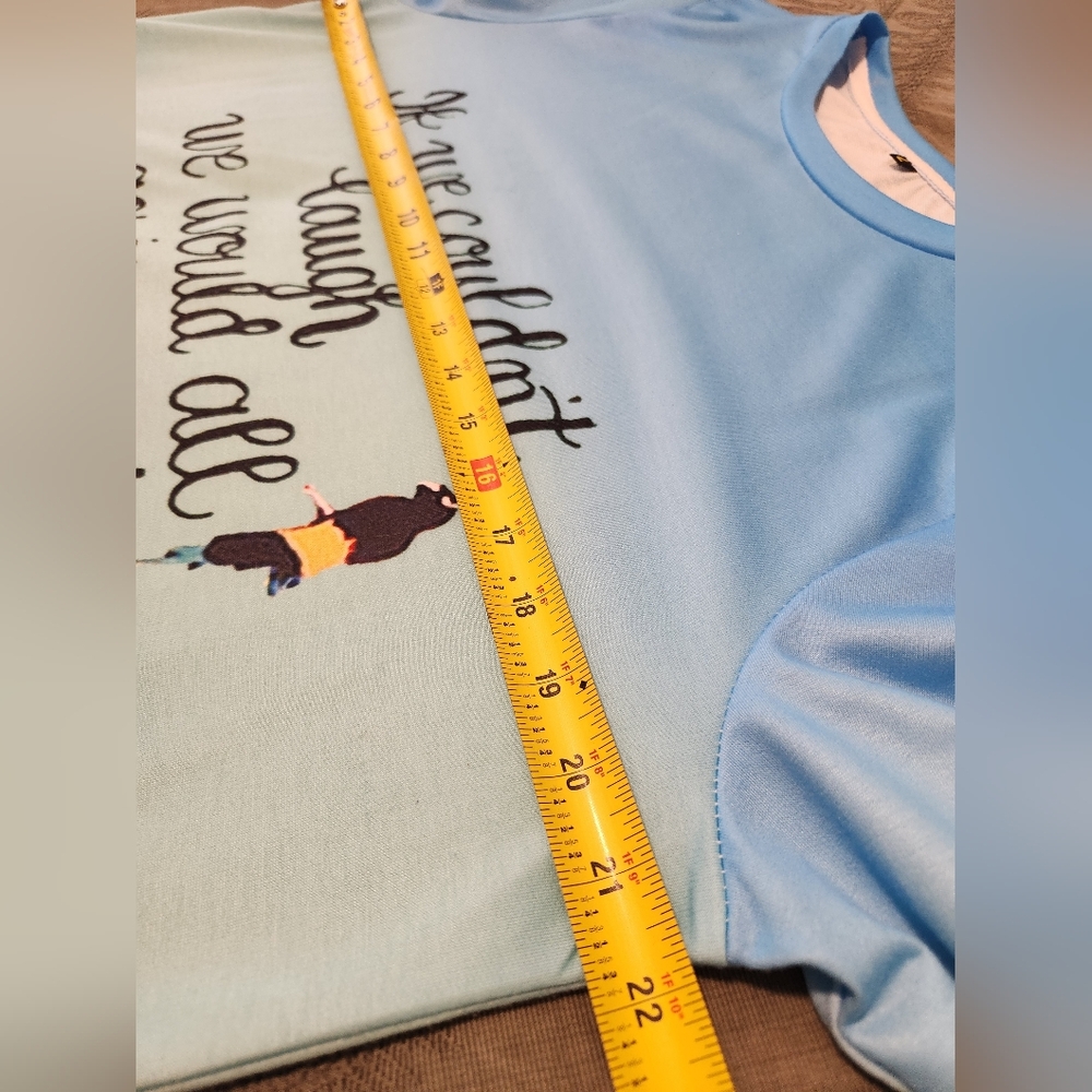 Blue Gradient Sweatshirt with Jimmy Buffet Quote - Picture 4 of 5